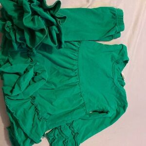 St. Patrick’s day outfit all green toddler girls